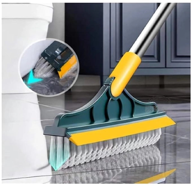 2 in 1 Floor Scrub Cleaning Brush Wiper – Scrubber and Wiper for Home (Pack of 2)