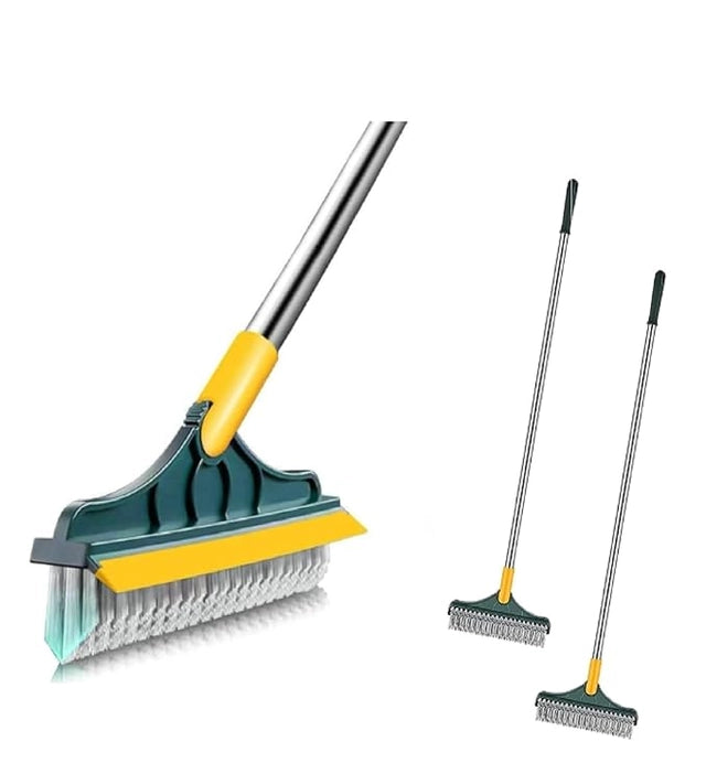 2 in 1 Floor Scrub Cleaning Brush Wiper – Scrubber and Wiper for Home (Pack of 2)