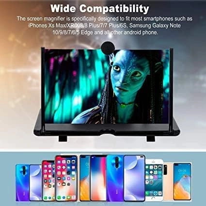 8 Inch HD Screen Magnifier – 3D Phone Projector for Movies & Videos